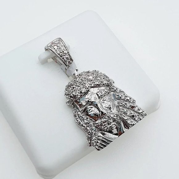 925 Sterling Silver Plated CZ Pendant, INUS1BR069 - Picture 6 of 9